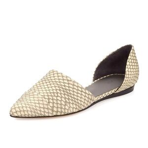 Vince | Nina D'Orsay Skimmer Snakeskin Flats